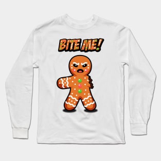 Angry Gingerbread Man | Bite Me! Long Sleeve T-Shirt